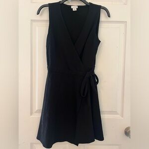 Black J crew wrap dress